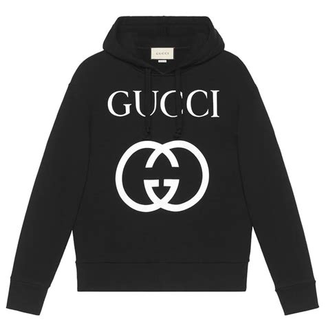 gucci hooded sweatshirt with interlocking g